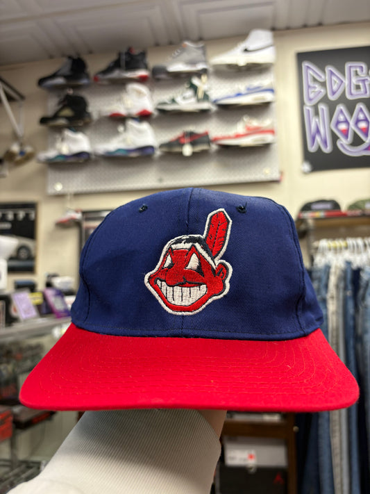 Vintage Cleveland Indians hat snapback Blue/Red