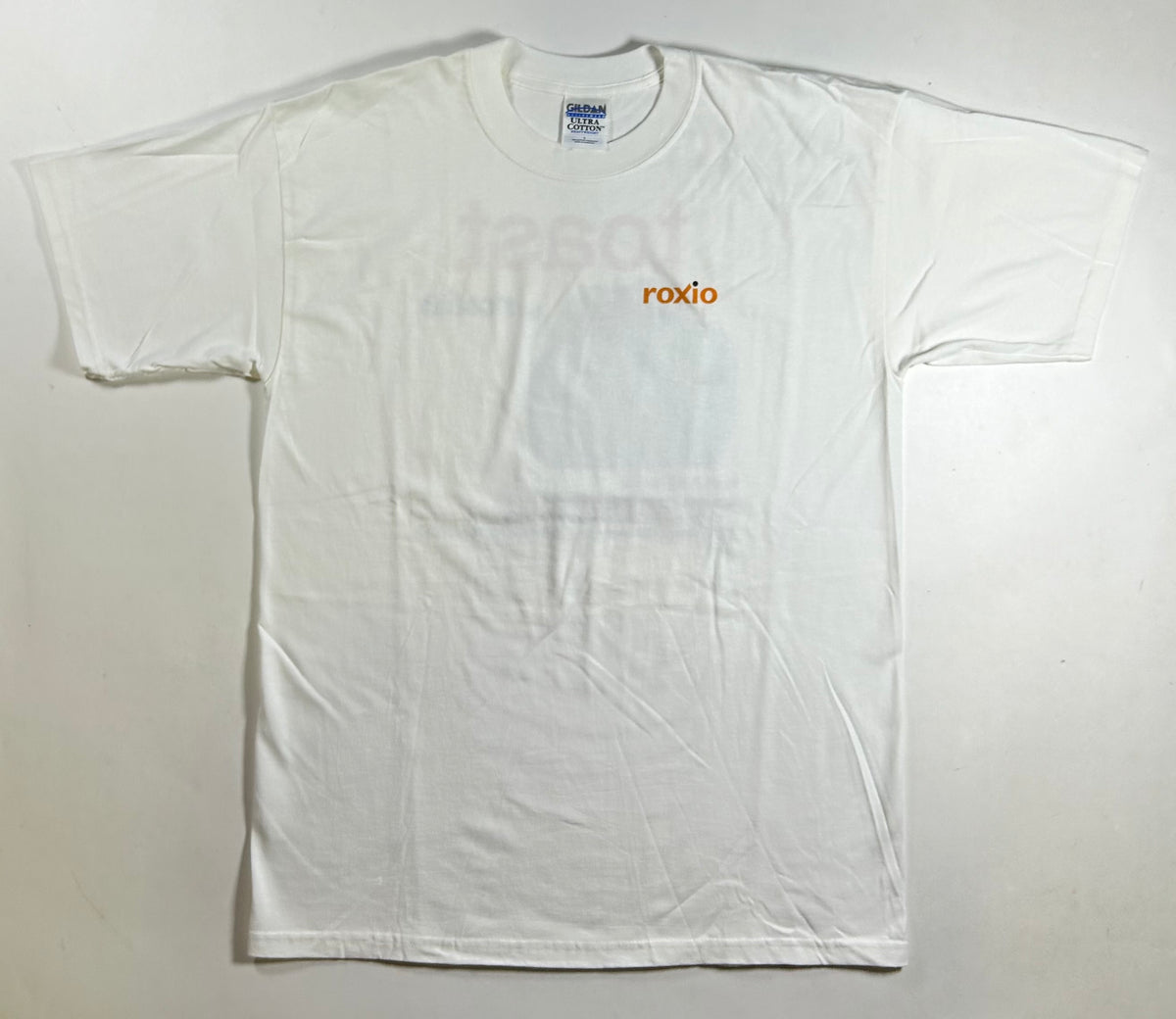 Vintage Toast Roxio CD DVD Technology Macintosh Software T-Shirt Computer Large 22x30.5 Inches Clean