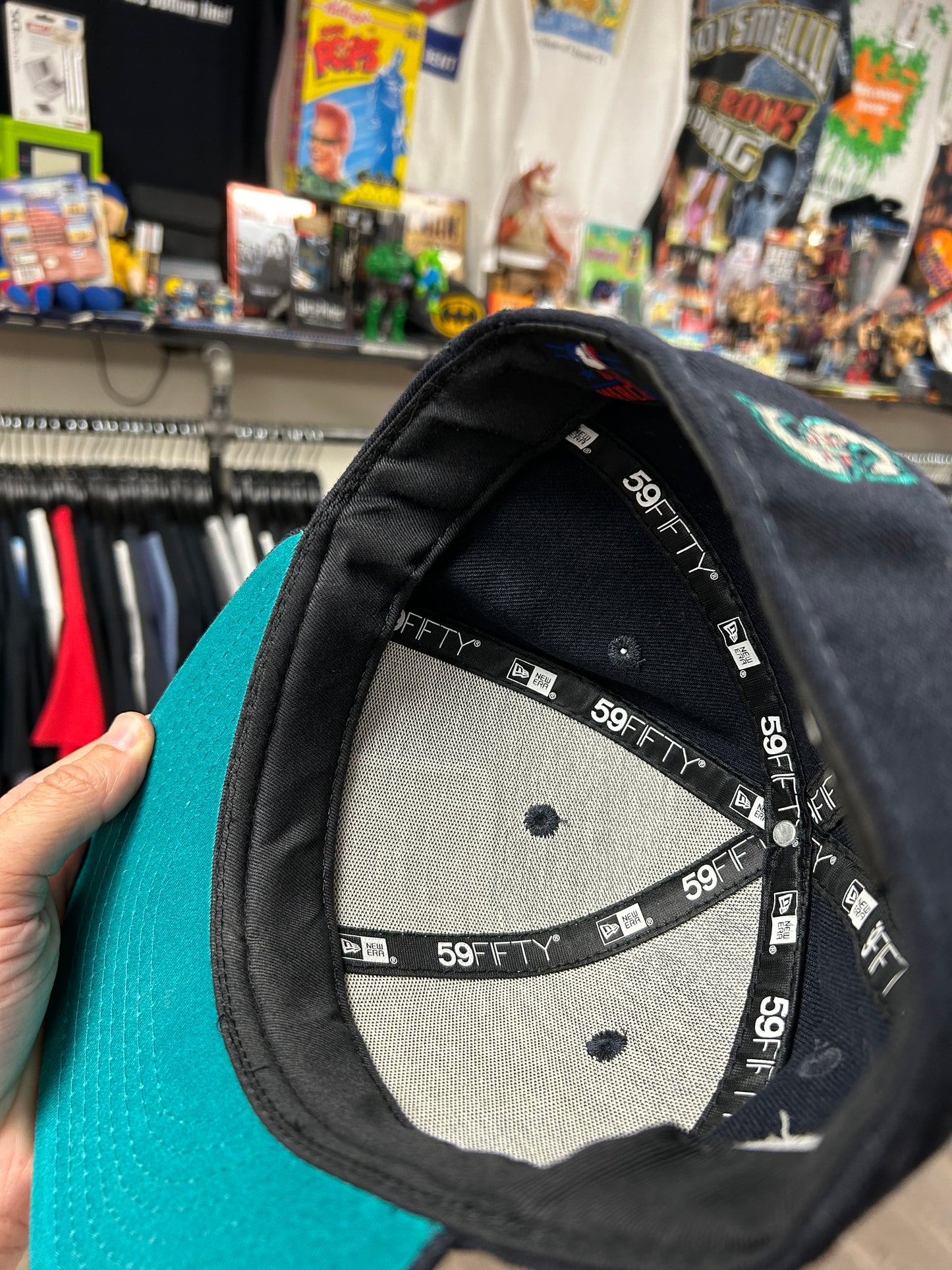 New Era 59Fifty Ken Griffey Jr. Seattle Mariners MLB Tribute Number Retirement Fitted Hat 7 1/8 As Is