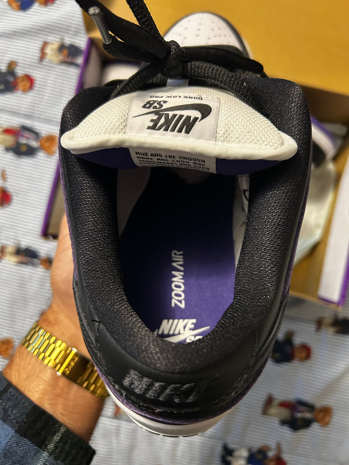 Nike SB Dunk Low Court Purple Size 10 Brand New With Box Skateboarding Shoe Skate