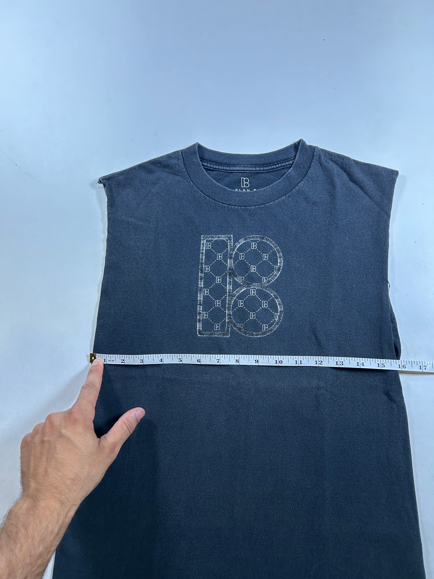 Vintage Plan B Skateboards Shirt Sleeveless Chopped Worn As Is Small 17.5x25.25 Inches P. Rod SK8