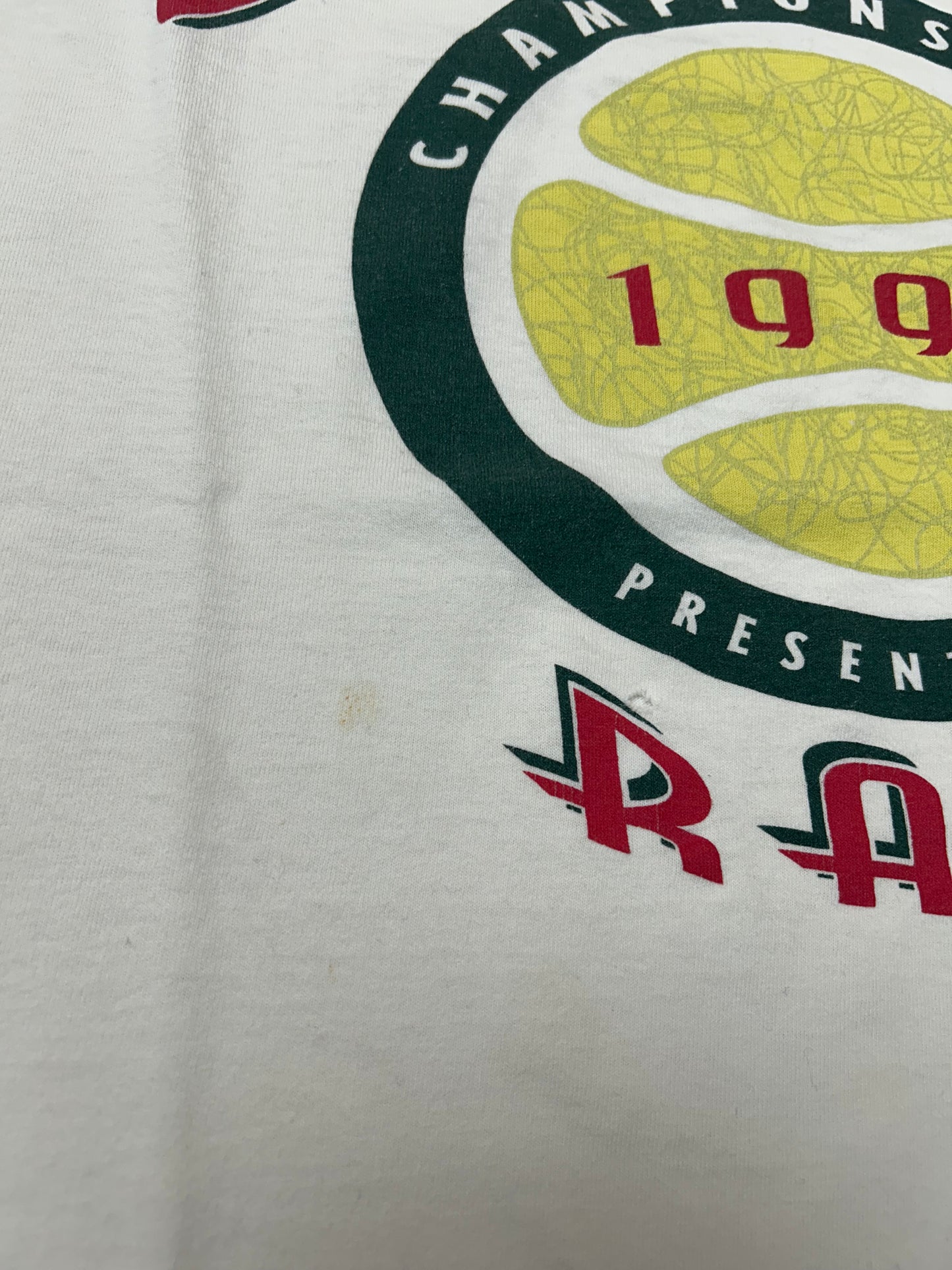 Vintage Nike 1996 The Lipton Rado Championships Tennis Tee Worn As Is White Tag Boxy M/L Fit 21.25x25.25 Inches