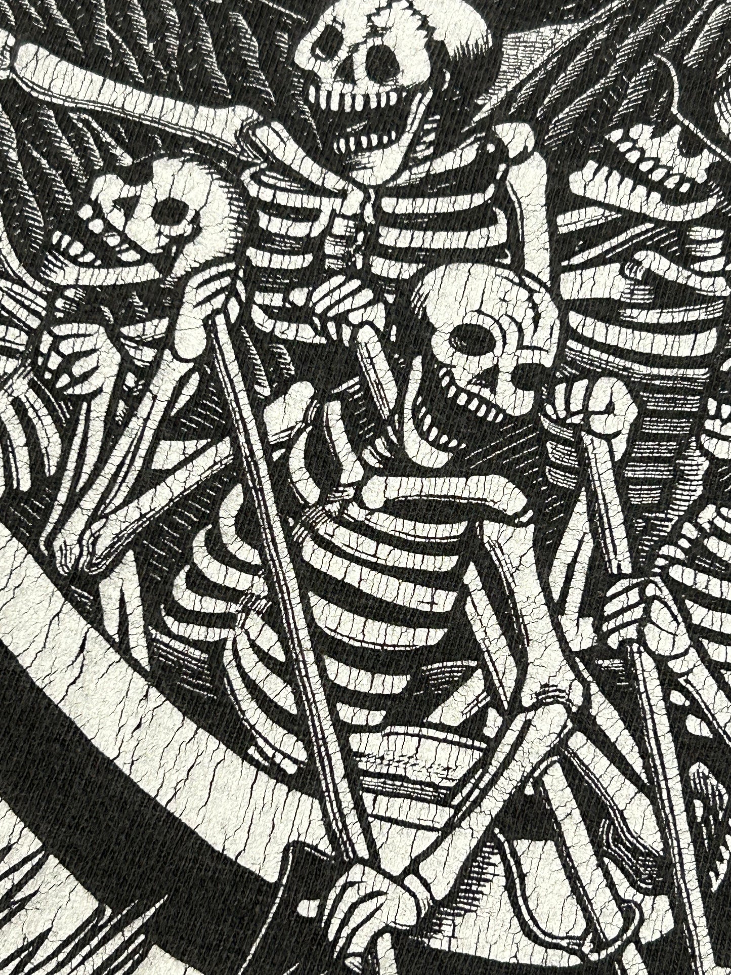 Vintage 90s Lehigh River Pocono Whitewater Rafting Skull Graphic Tee Large 21.5x27.75 Inches