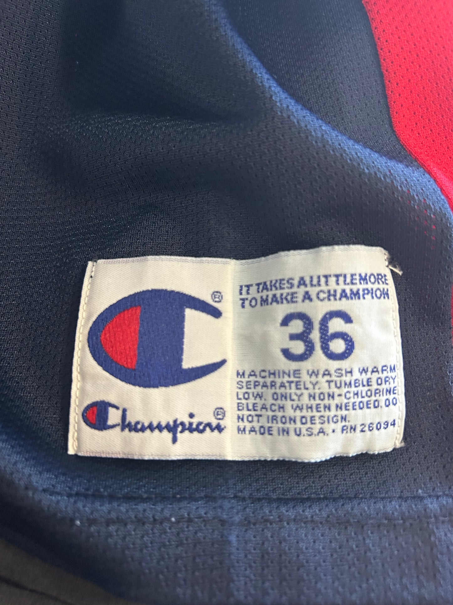 Vintage 90s Champion Team USA Grant Hill #5 Men’s Basketball Jersey Adult Small 36 17.25x27.75 Inches