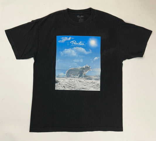 Primitive Skateboards Primitive Above Everything Bear Clouds Graphic Tee Large 21.5x28.75 Inches Black As Is
