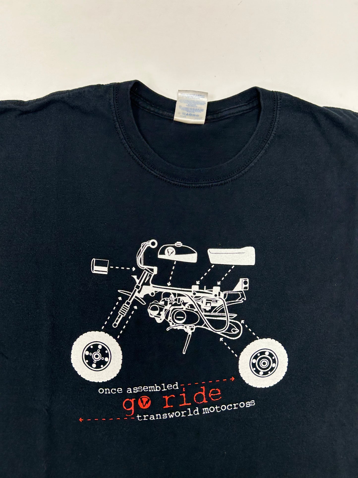 Vintage Transworld Motocross Magazine Promo Large Go Ride Tee 2000s Large 21.5x29.25 Inches