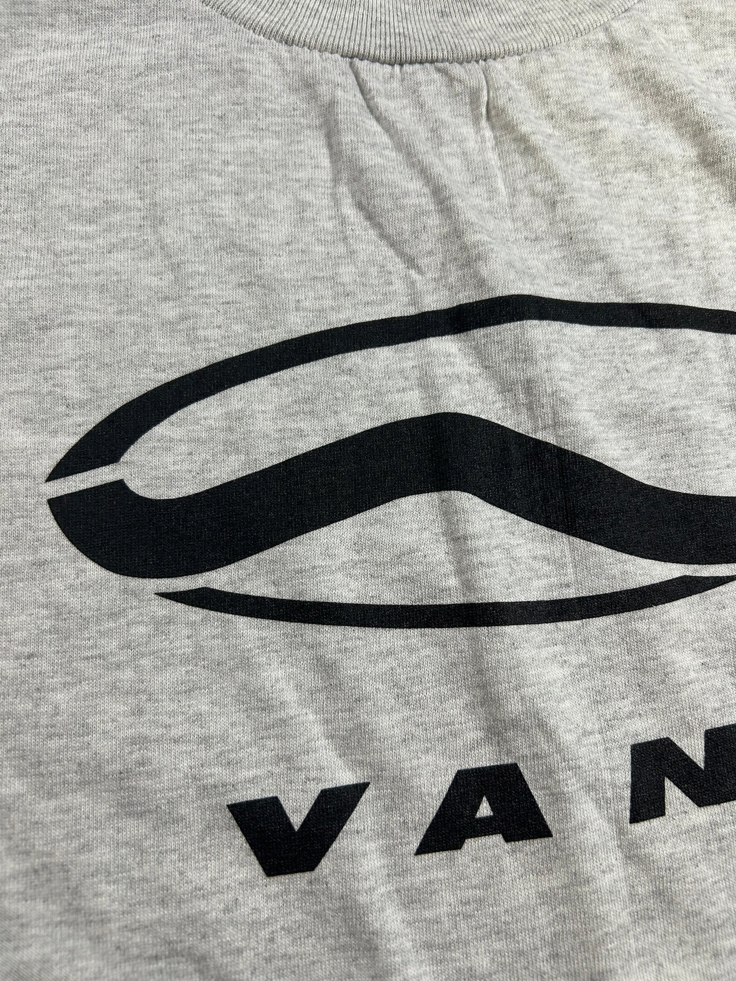 Vintage 90s Vans Logo Skate Brand Shirt Heather Gray Skateboarding Large 22.25x29.5 Inches