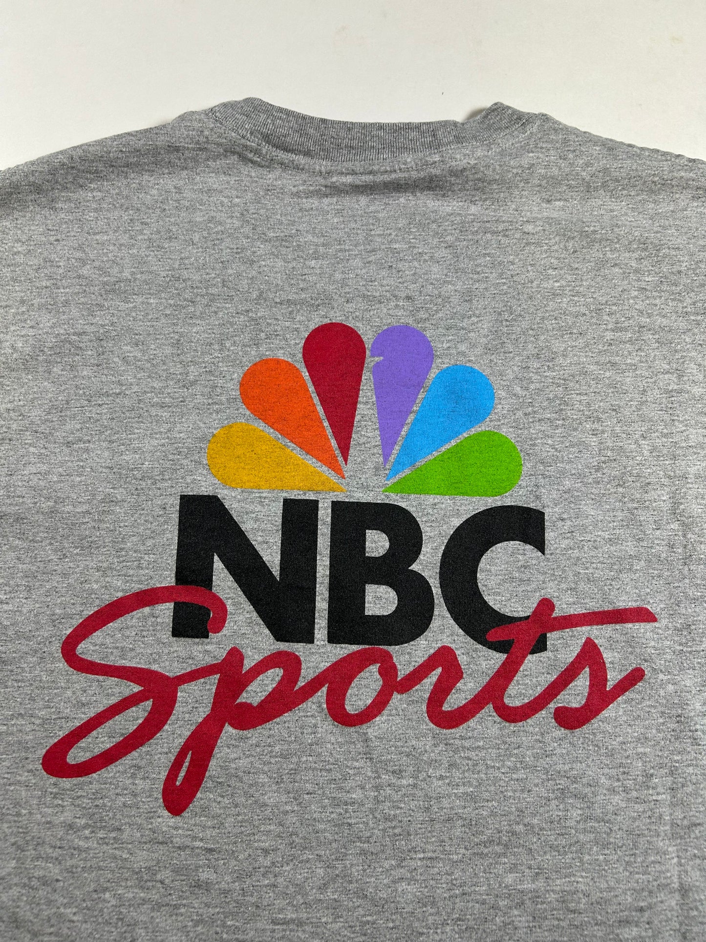Vintage 2000s NBC Sports Tee Gray As Is 23.25x30.5 Inches