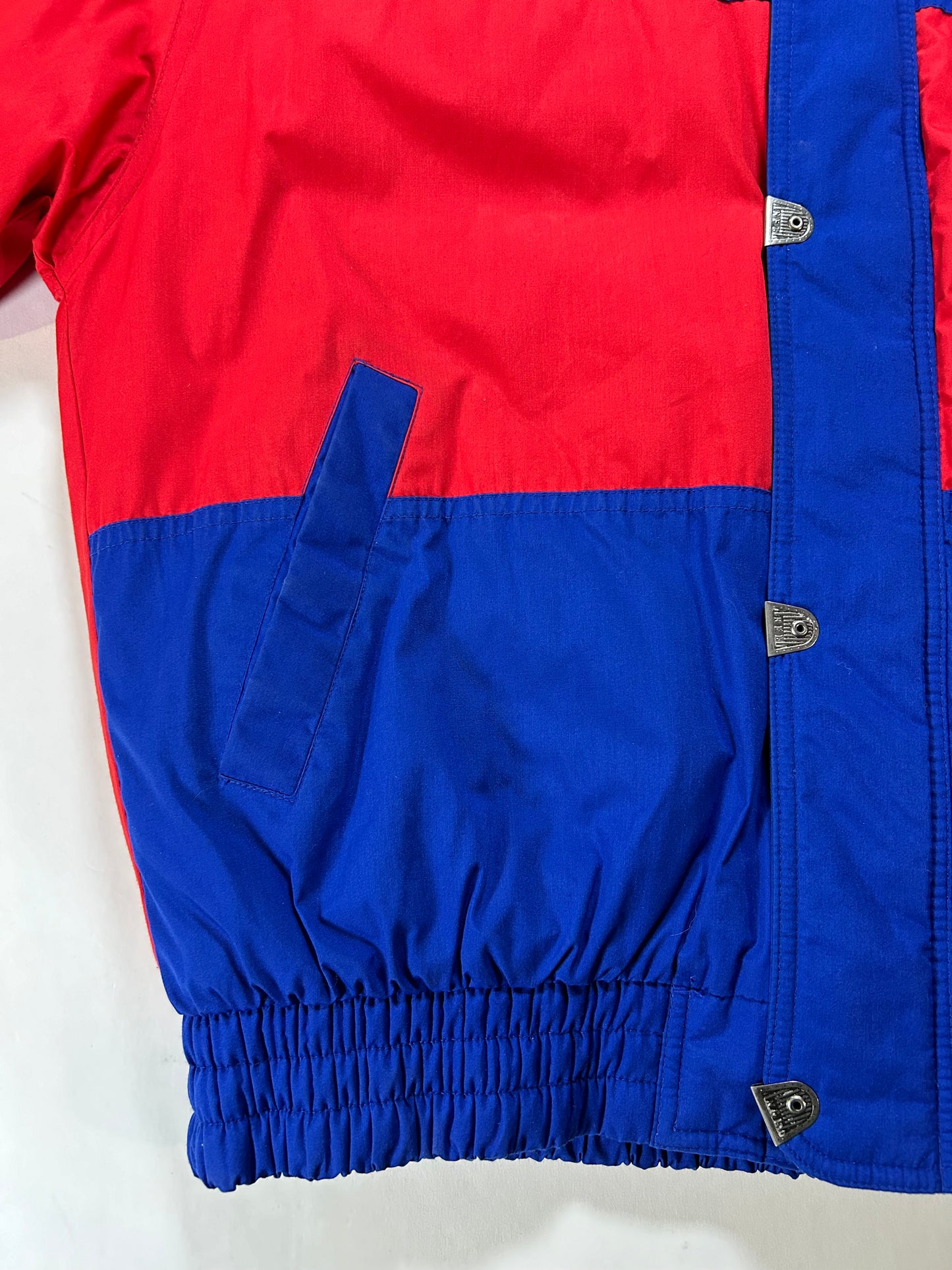 Vintage New York Giants NFL Puffer Packable Hood Jacket Large 25.75x29 Inches