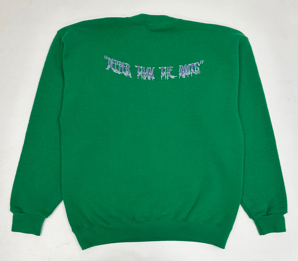Edgewood NJ “Deeper Than The Roots.” First Edition Crewneck Sweatshirt Tagged Medium Can Fit Small 22x25.75 Lee 50/50 Kelley Green