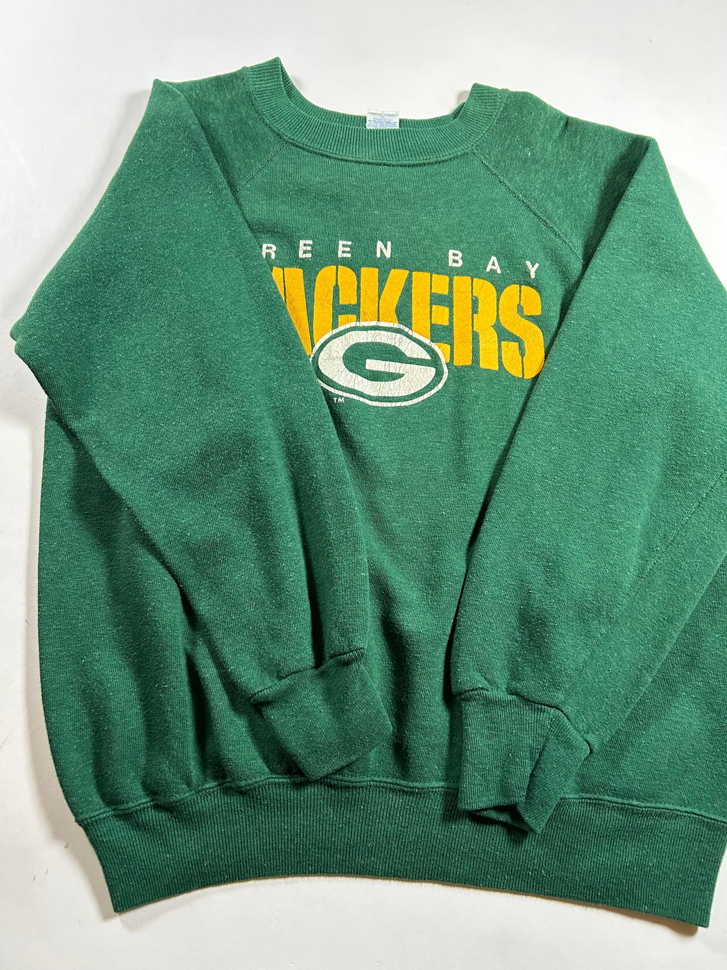 Vintage Green Bay Packers Champion Raglan Crewneck Sweatshirt 20.5x23.75 Inches XS/S 20.5x23.75 Inches
