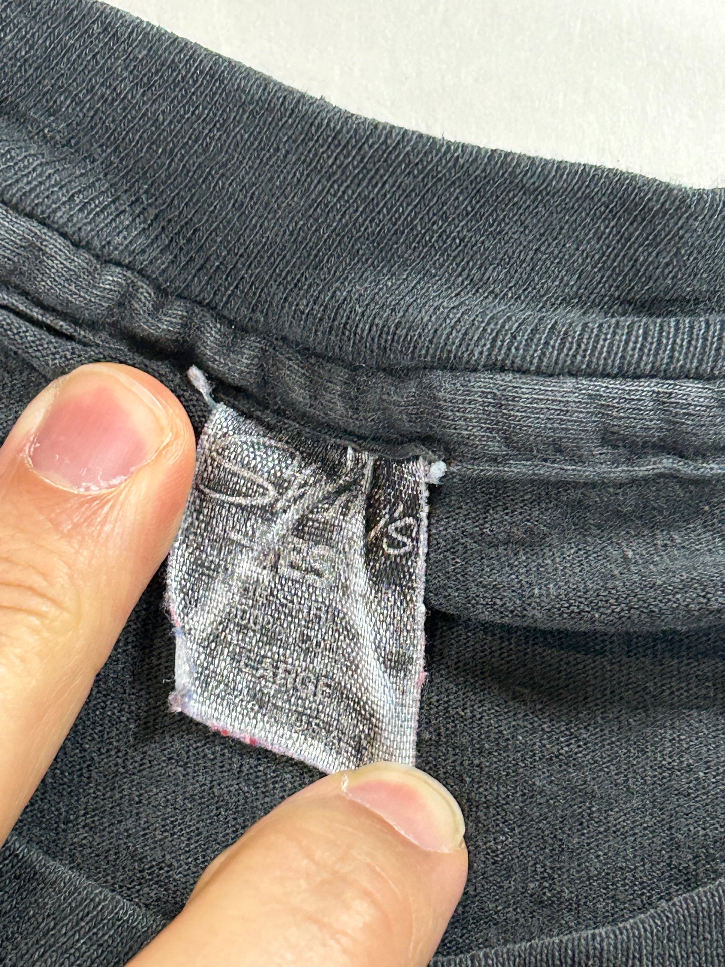 Vintage Busch Gardens Elephant Animal Graphic T-Shirt Fits Medium 19.75x28 Inches As Is Has Wear & Pin Holes Great Fade