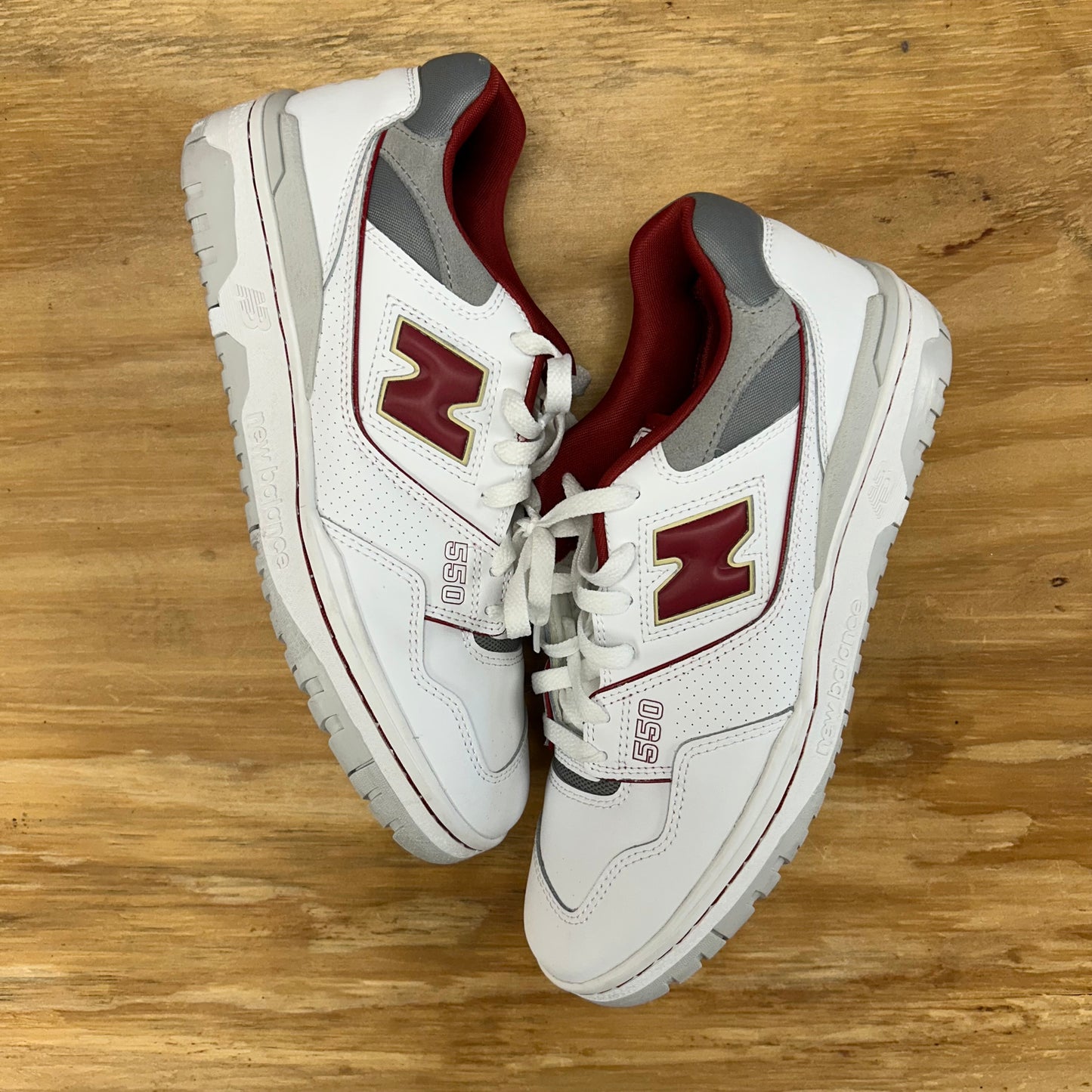 New Balance 550 Boston College Eagles White Red Shoes US Men’s 10.5 Women’s 12