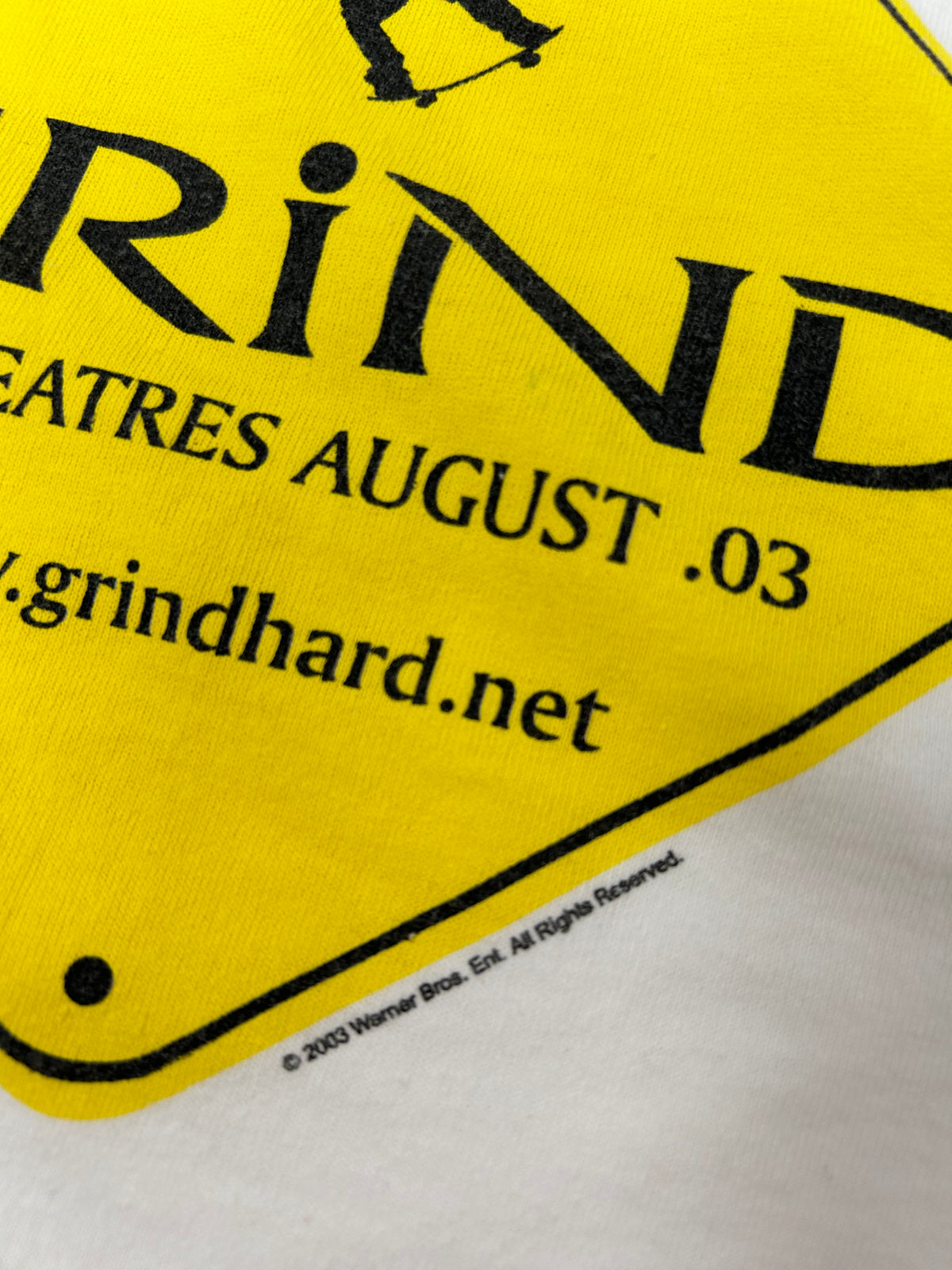 Vintage Grind 2003 Skateboarding Movie Promo Tee XL 23.75x30.75 Inches