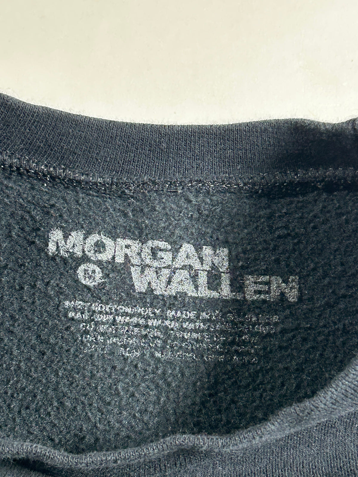 Morgan Wallen One Night At A Time Tour 2024 Crewneck Sweatshirt S/M 21.25x25.25 Inches As Is