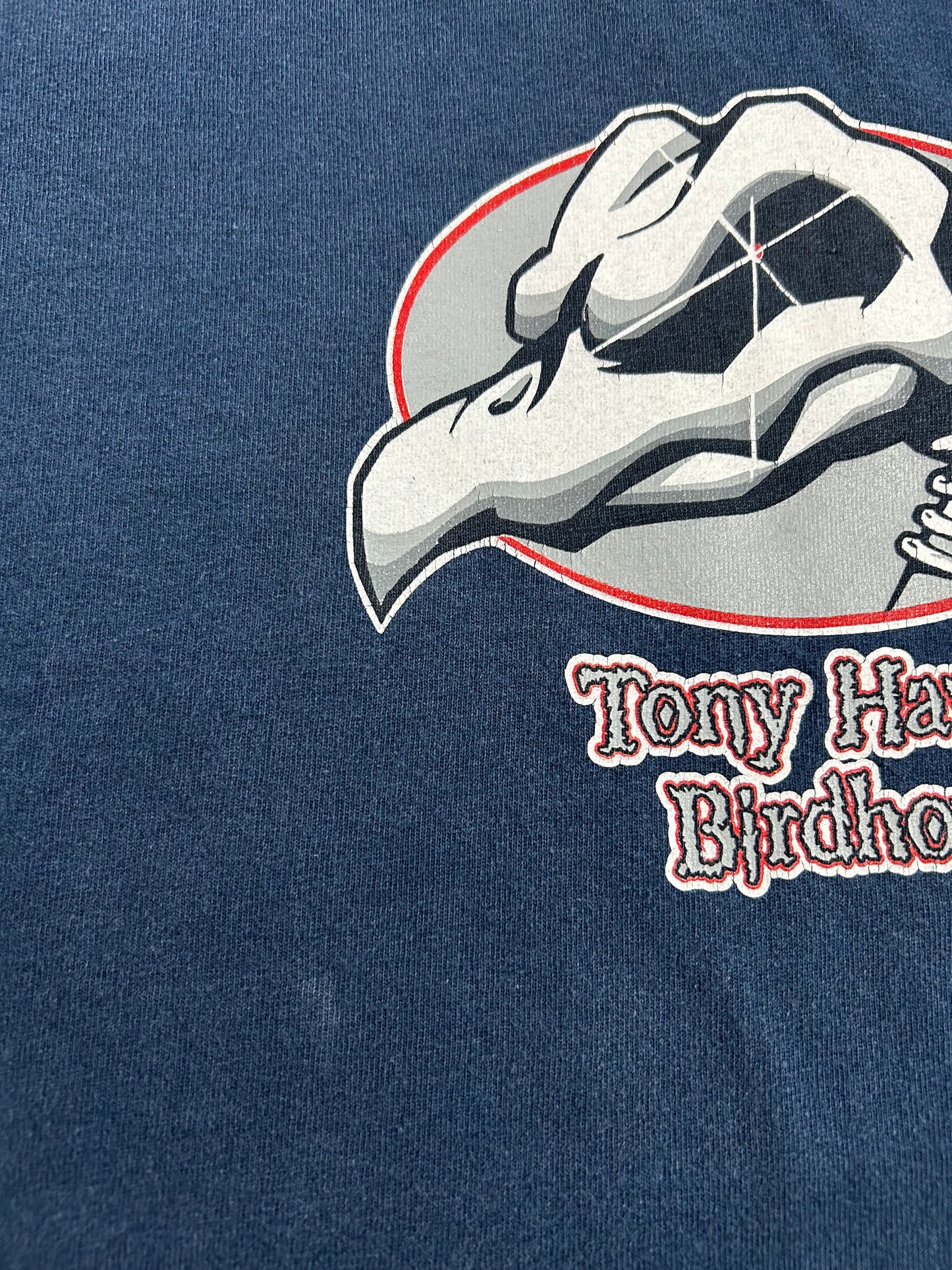 Vintage 90s Birdhouse Skateboards Tony Hawk Falcon 2 Graphic Skateboard Tee 1999 Large 21.5x30.25 Inches As Is