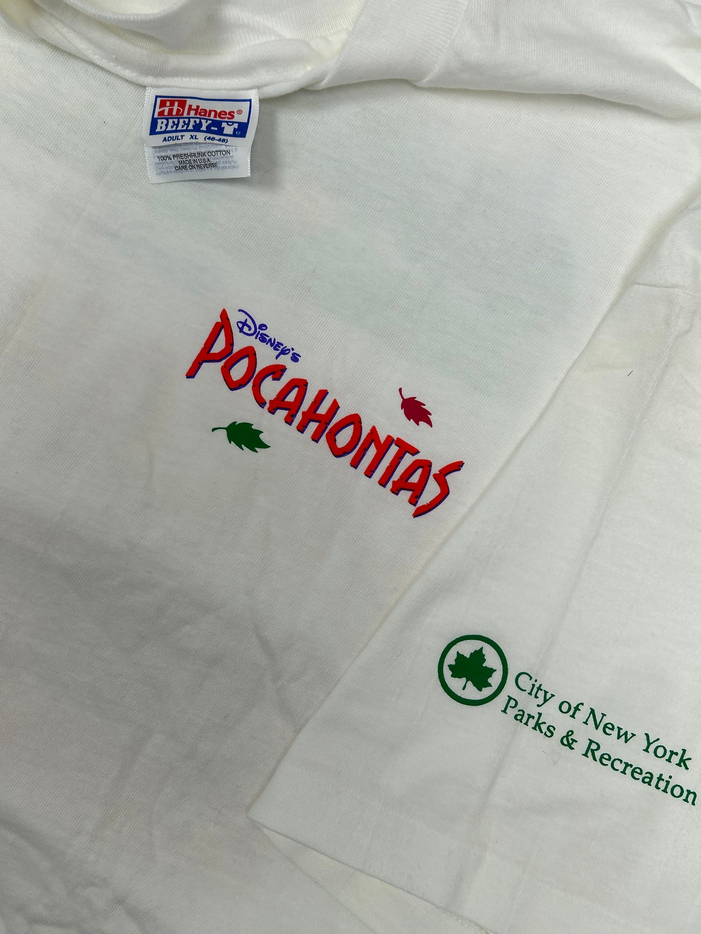 Vintage 90s Pocahontas The Premiere In The Park Central Park Disney Movie Promo Tee XL 24.25x31 Inches Clean