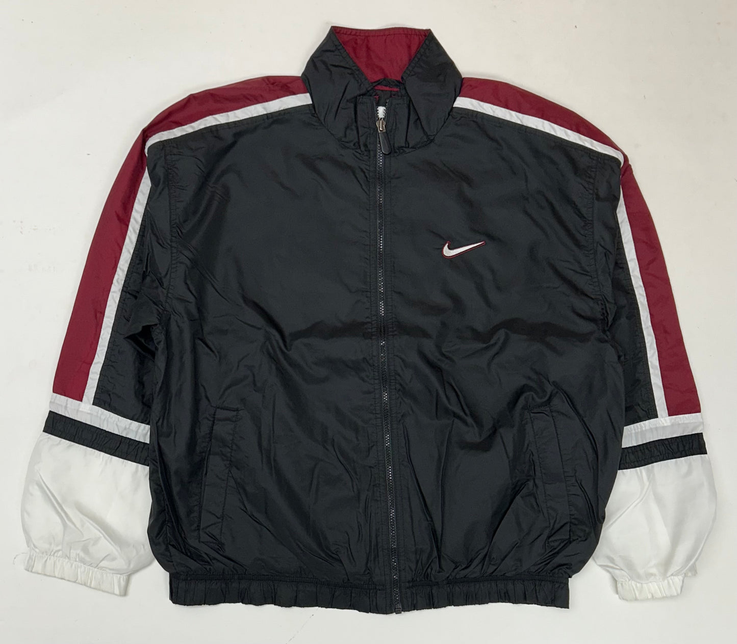 Vintage 90s Nike Swoosh Windbreaker Jacket Large 25.5x27.5 Inches