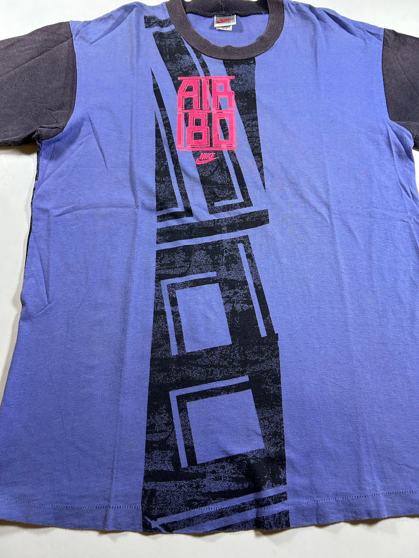 Vintage Nike Air 180 Front & Back Print Tee Nike Air Max 180 1991 Medium 20.75x29 Inches USA