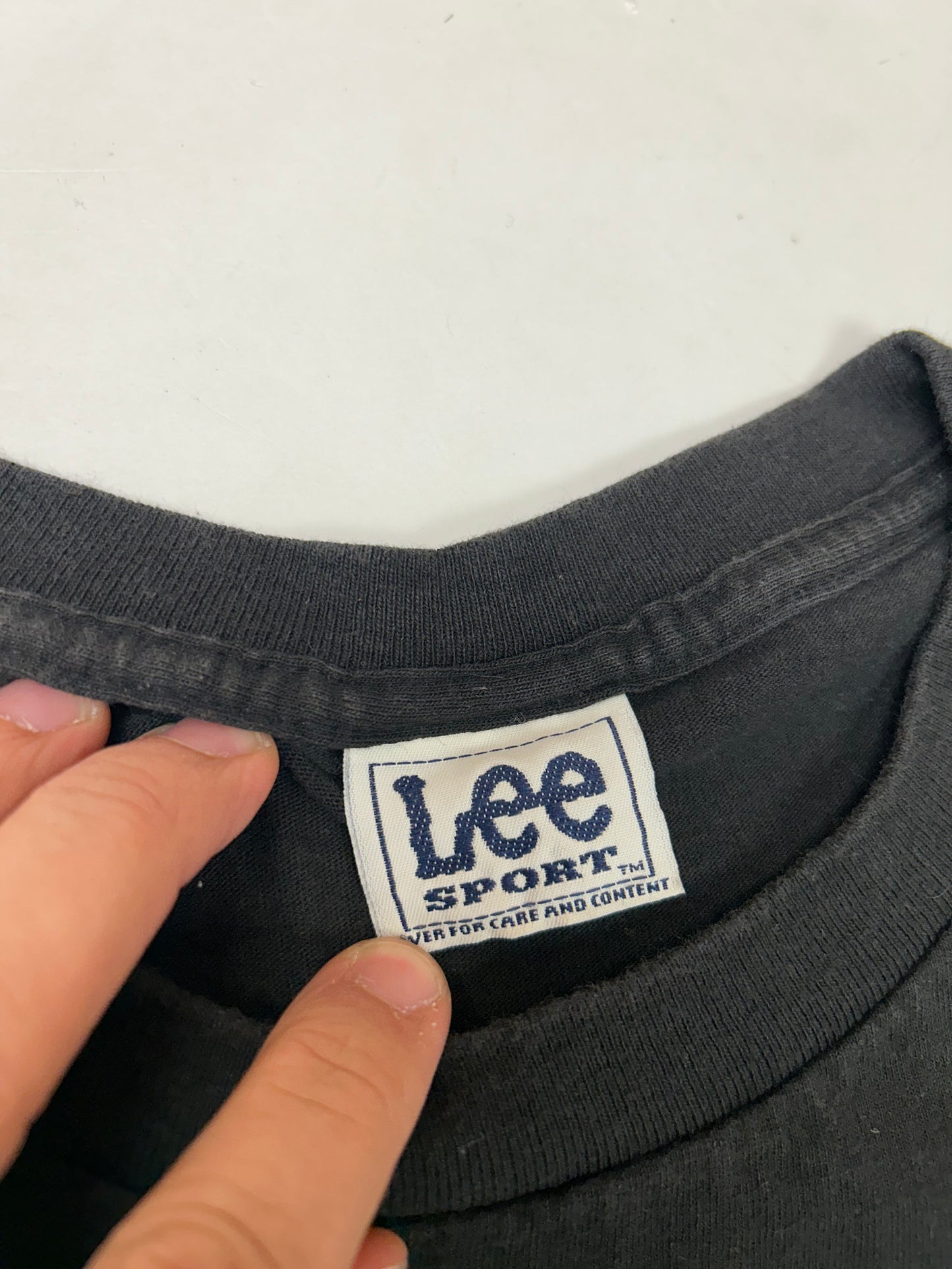 Vintage Lee Sport Detroit Red Wings NHL Embroidered Logo Tee Large 22.5x28 Inches