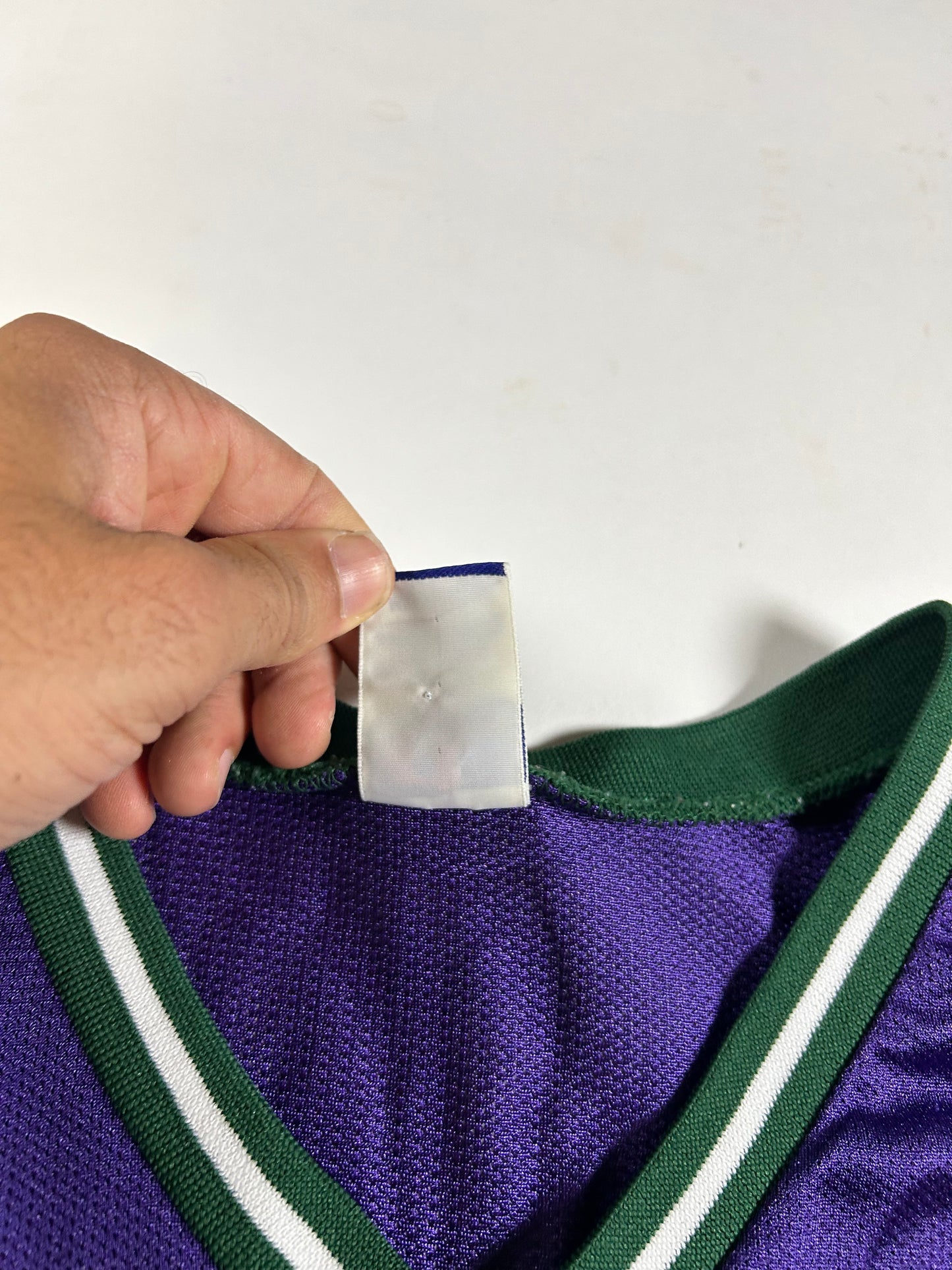 Vintage Glenn Robinson #13 Milwaukee Bucks Champion NBA Jersey 44 Large Big Fit 25x31 Inches Wide Shoulder Edition Purple