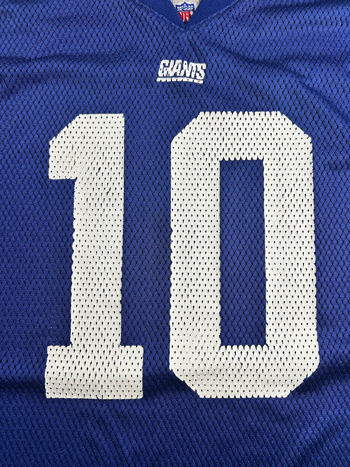 Reebok New York Giants Eli Manning NFL Jersey Blue Youth Size XL Adult Small Fit 21x28.25/30.75 Inches