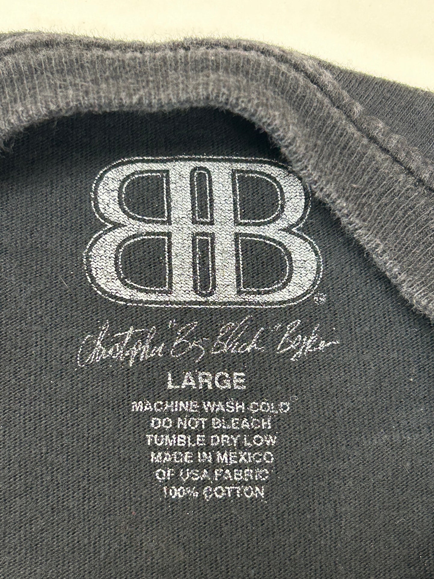 Vintage 00s Big Black Security BB 22’s Son Christopher “Big Black” Boykin Brand Tee Rob & Big Large 22x29 Inches As Is
