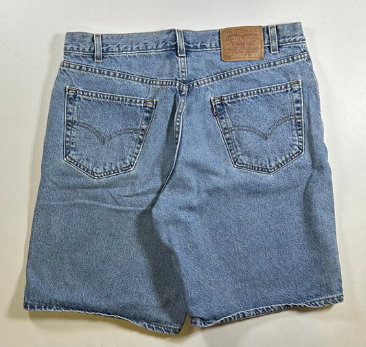 Vintage Levi's 550 USA Denim Blue Jean Shorts Relaxed Fit 36 18.5x21.75 Inches 100% Cotton JORTS