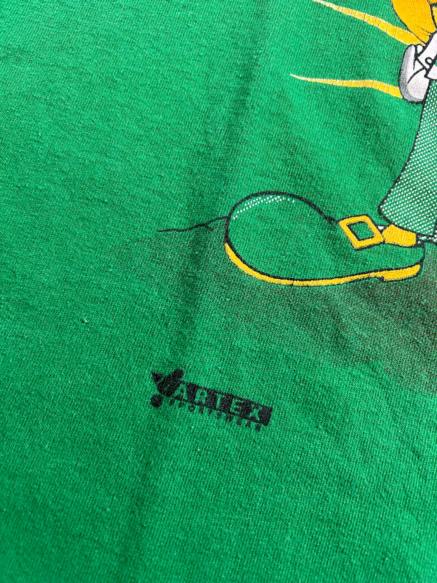 Vintage Looney Tunes Luck Of The Irish Cartoon Double Sided 1993 Tee Green XL/L