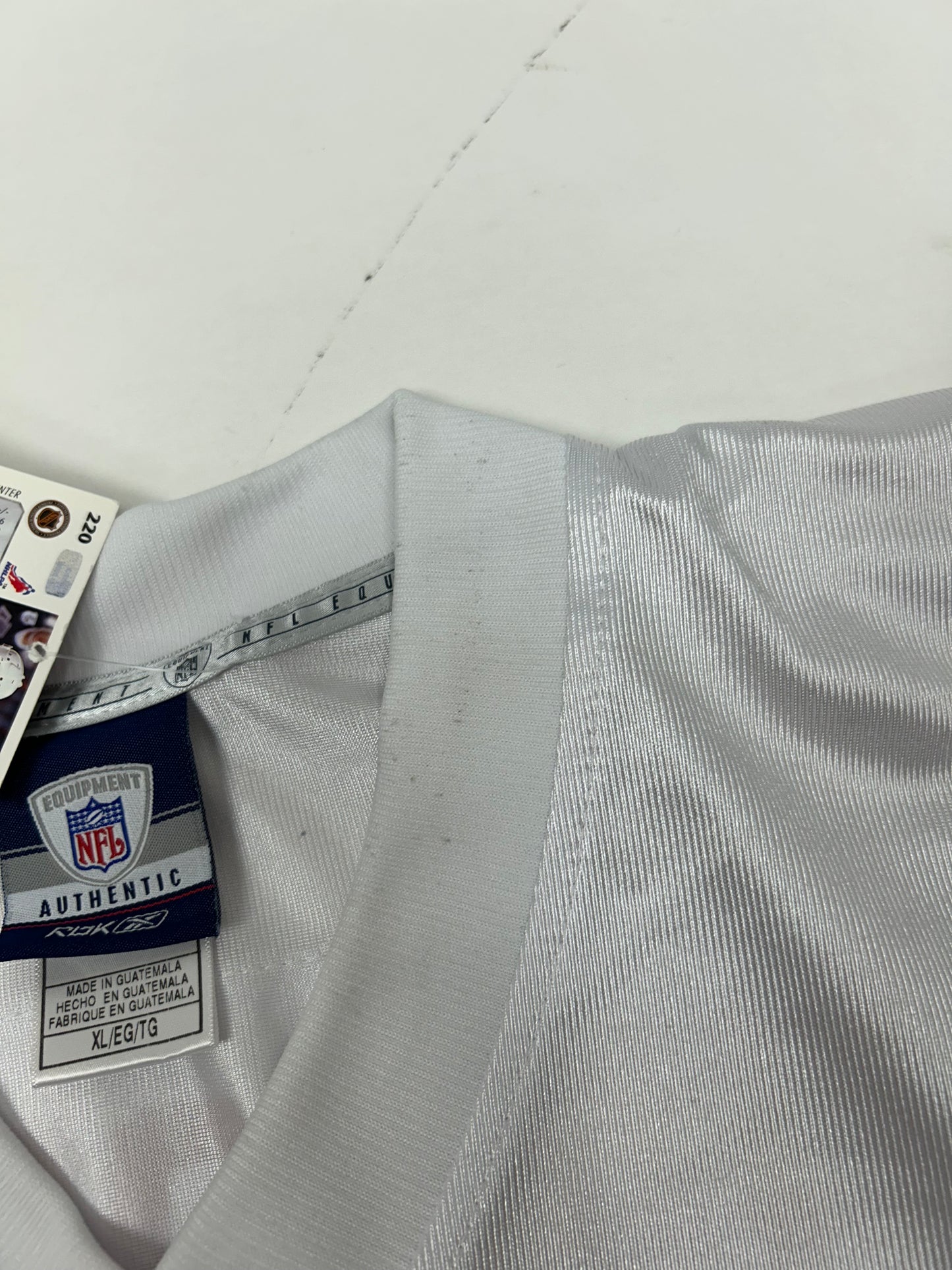 Vintage Reebok New York Giants Brendon Jacobs #27 Super Bowl XLII Jersey XL 26.5x33.75/35.5 Inches White