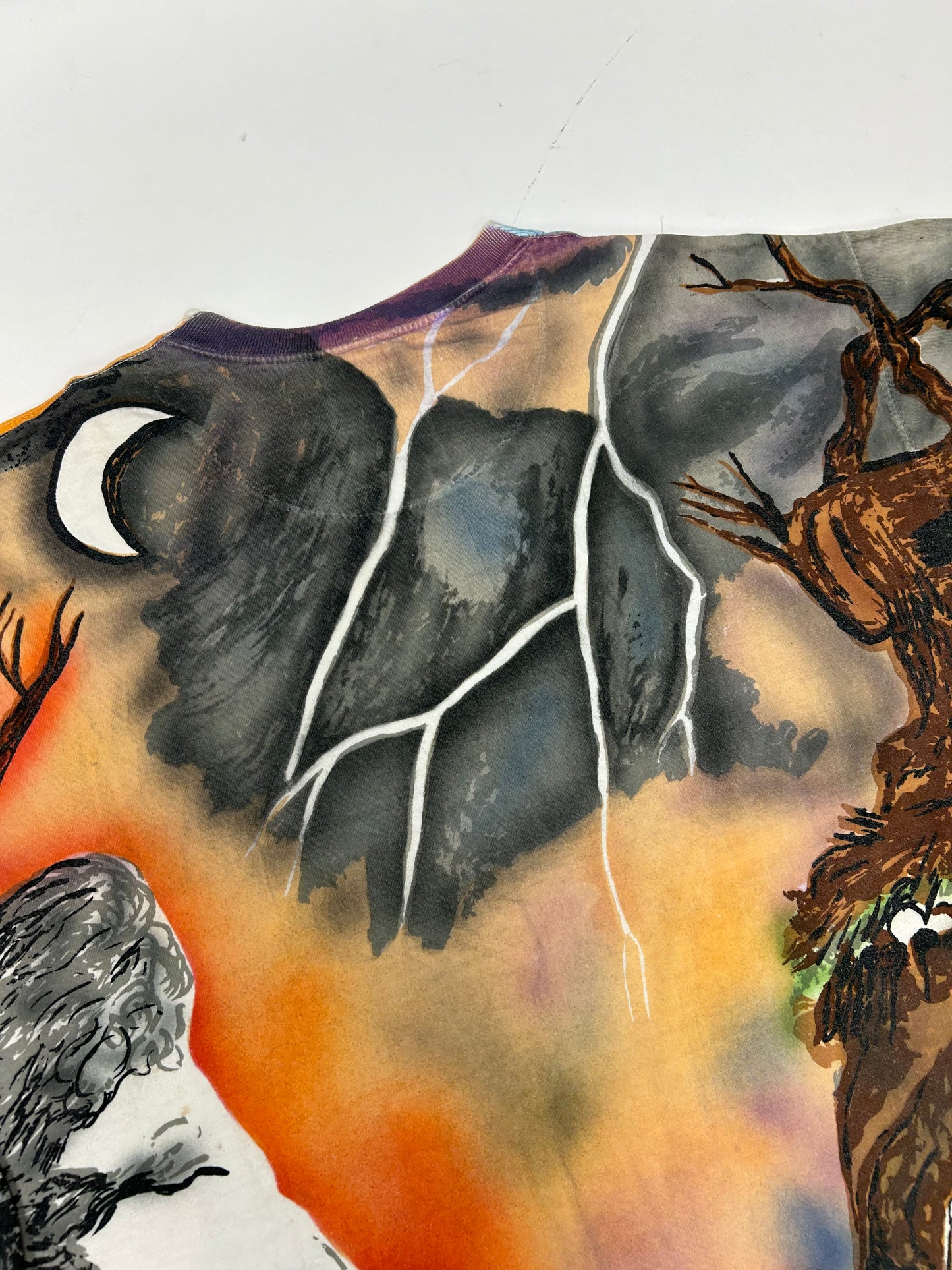 Vintage Disney JouJou Villains Cruella Maleficent Captian Hook Beaded Shirt Big 2XL For 25.5x32.75/34.75 Inches As Is Has Flaws