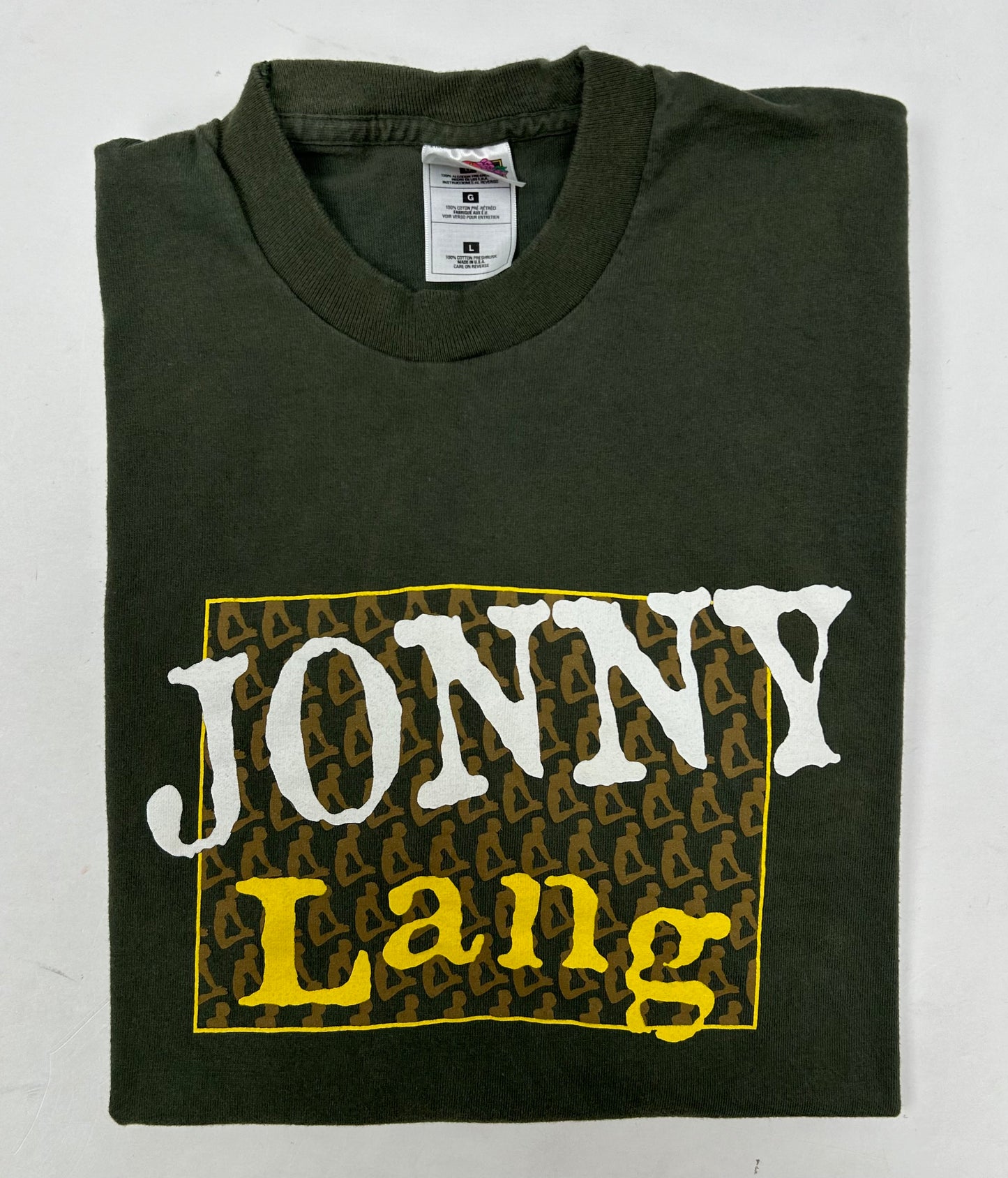 Vintage Jonny Lang Band Music Graphic Tee Autographed On Back As Is L/M 20.75x29 Inches