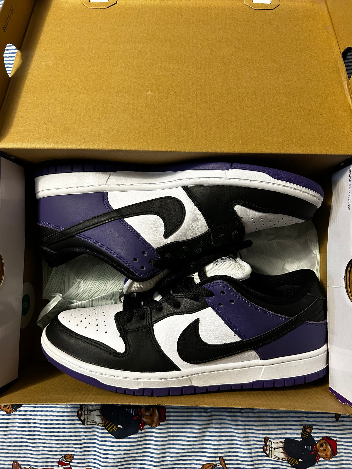 Nike SB Dunk Low Court Purple Size 10 Brand New With Box Skateboarding Shoe Skate