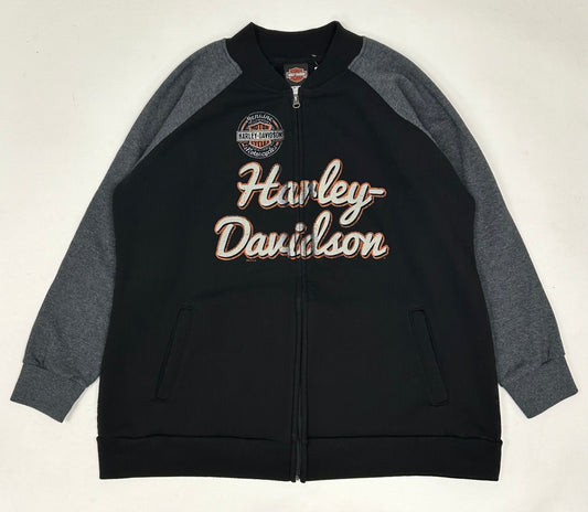 Vintage 00s Harley Davidson Motorcycles El Paso Texas Zip Sweatshirt XL/L 26x30 Inches
