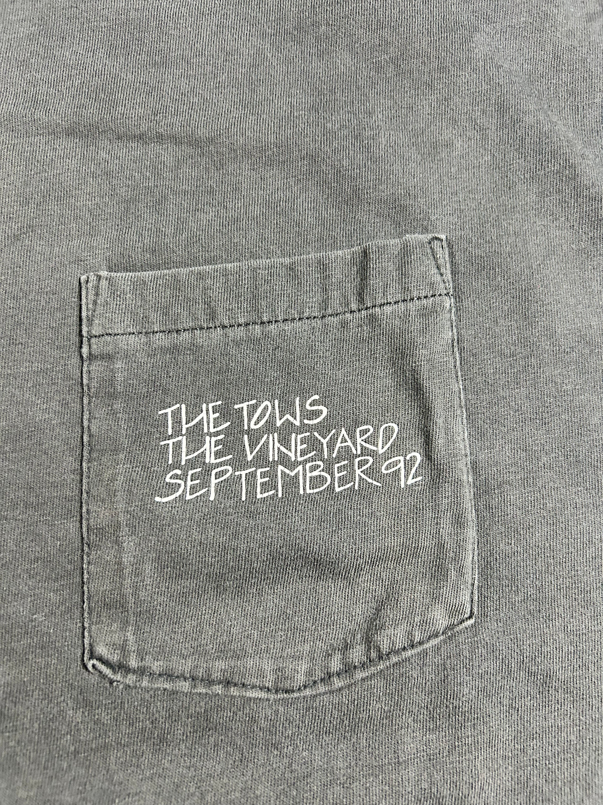 Vintage The Tows The Vineyard September 92 Pocket Tee XL 24x31.5 Inches Hanes Beefy-T