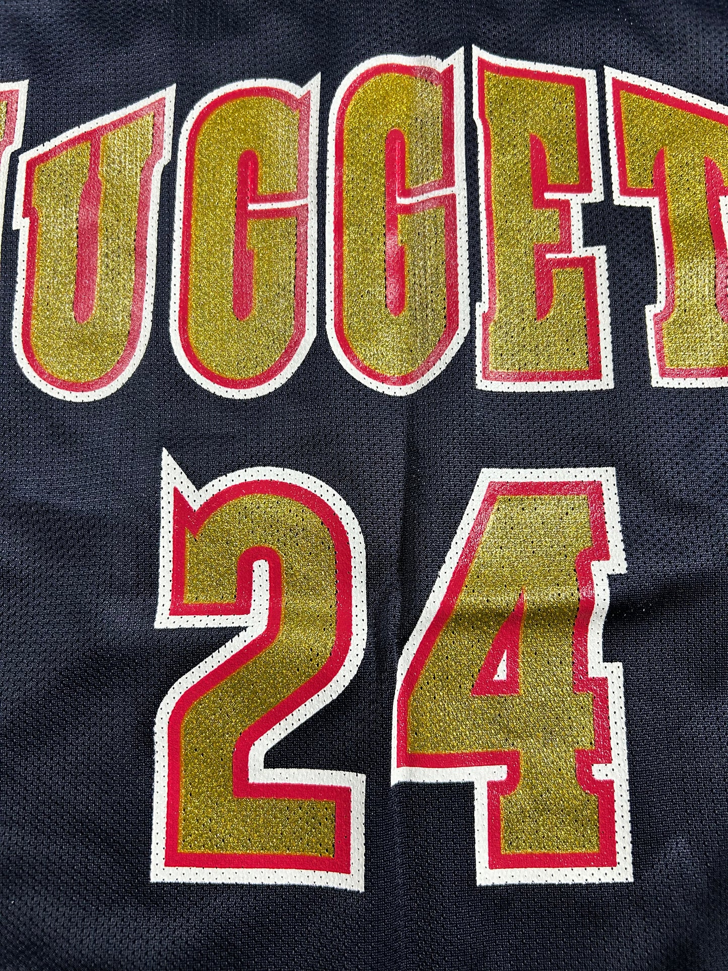 Vintage 90s Champion Denver Nuggets Antonio McDyess NBA Jersey 44 Large 22.75x30.75 Inches