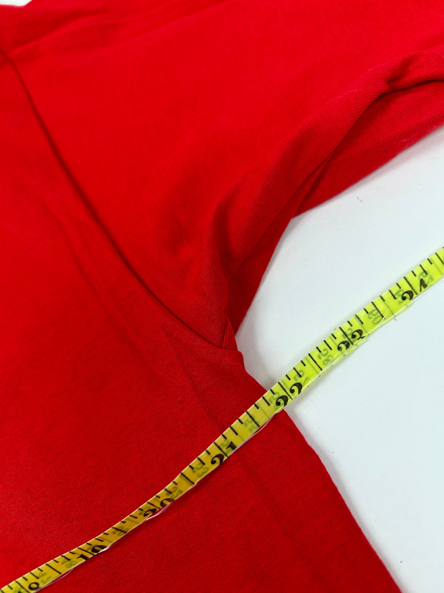 Edgewood NJ first edition “Deeper Than The Roots.” Tee 00s Gildan Ultra Cotton 100% Cotton Honduras Cherry Red