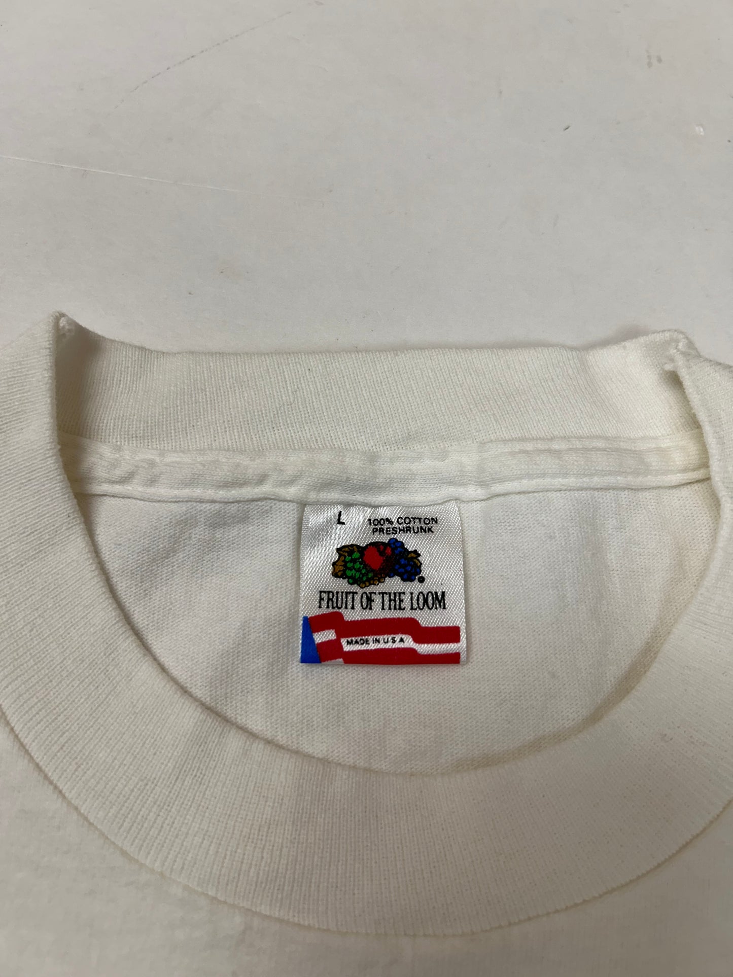 Vintage 1991 Operation Desert Storm Support The Troops Tee Large White