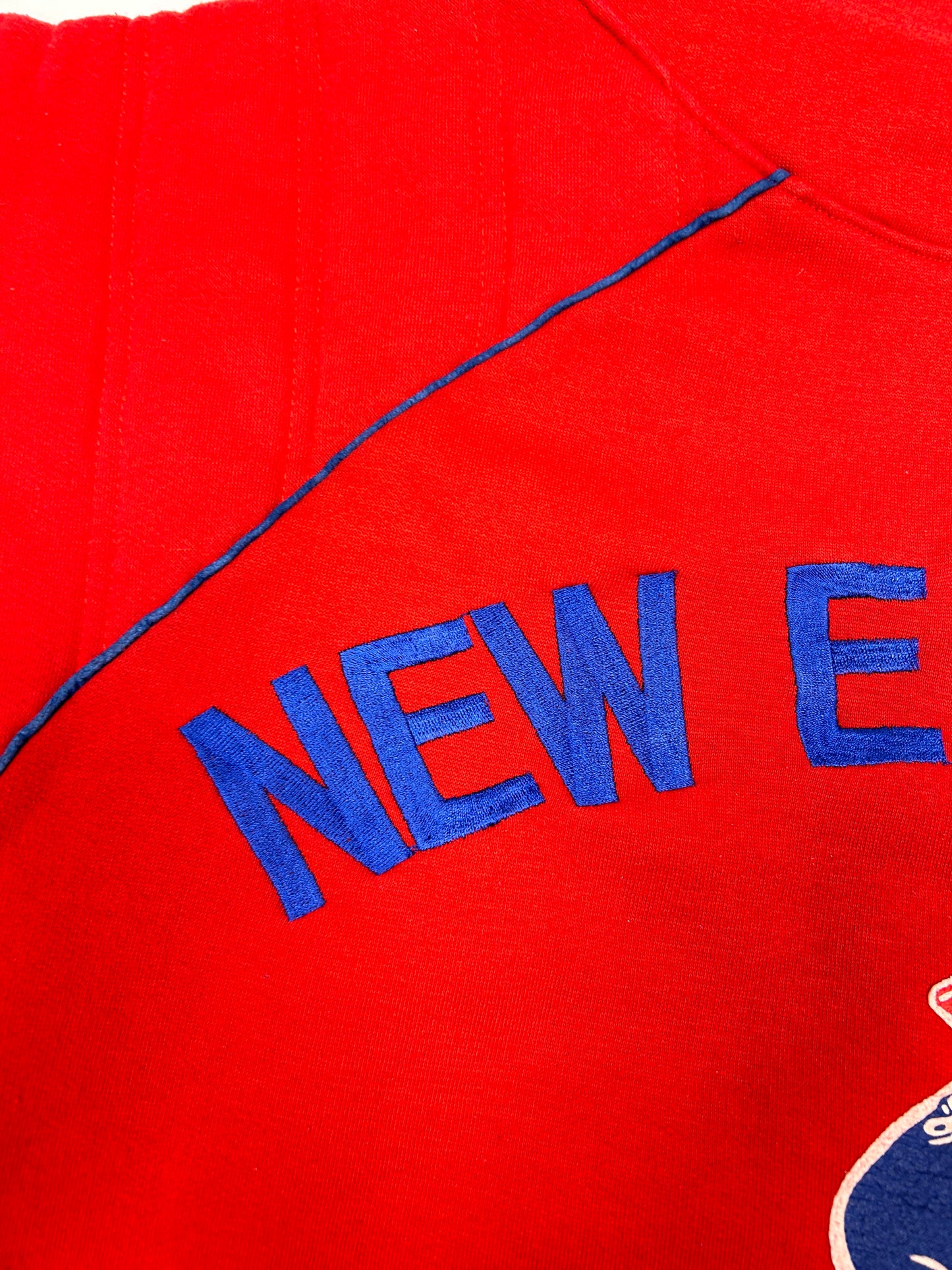 Vintage New England Patriots NFL Nike 1/4 Zip Pullover Sweatshirt Tagged Medium 24.5x25 Inches 80s