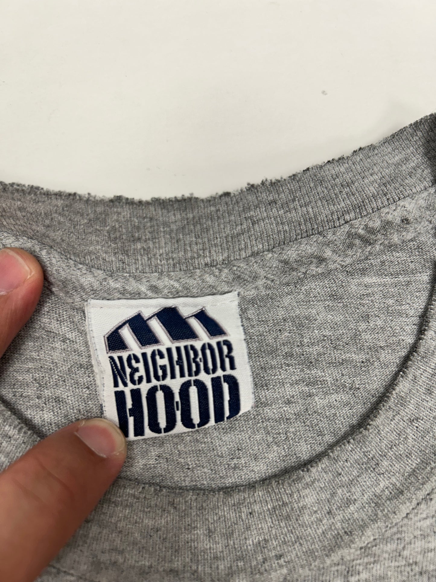 Vintage Neighborhood Skateboards Los Angeles Skate Tee Worn In Nicely Large Fit 22.25x29.5 Inches Gray