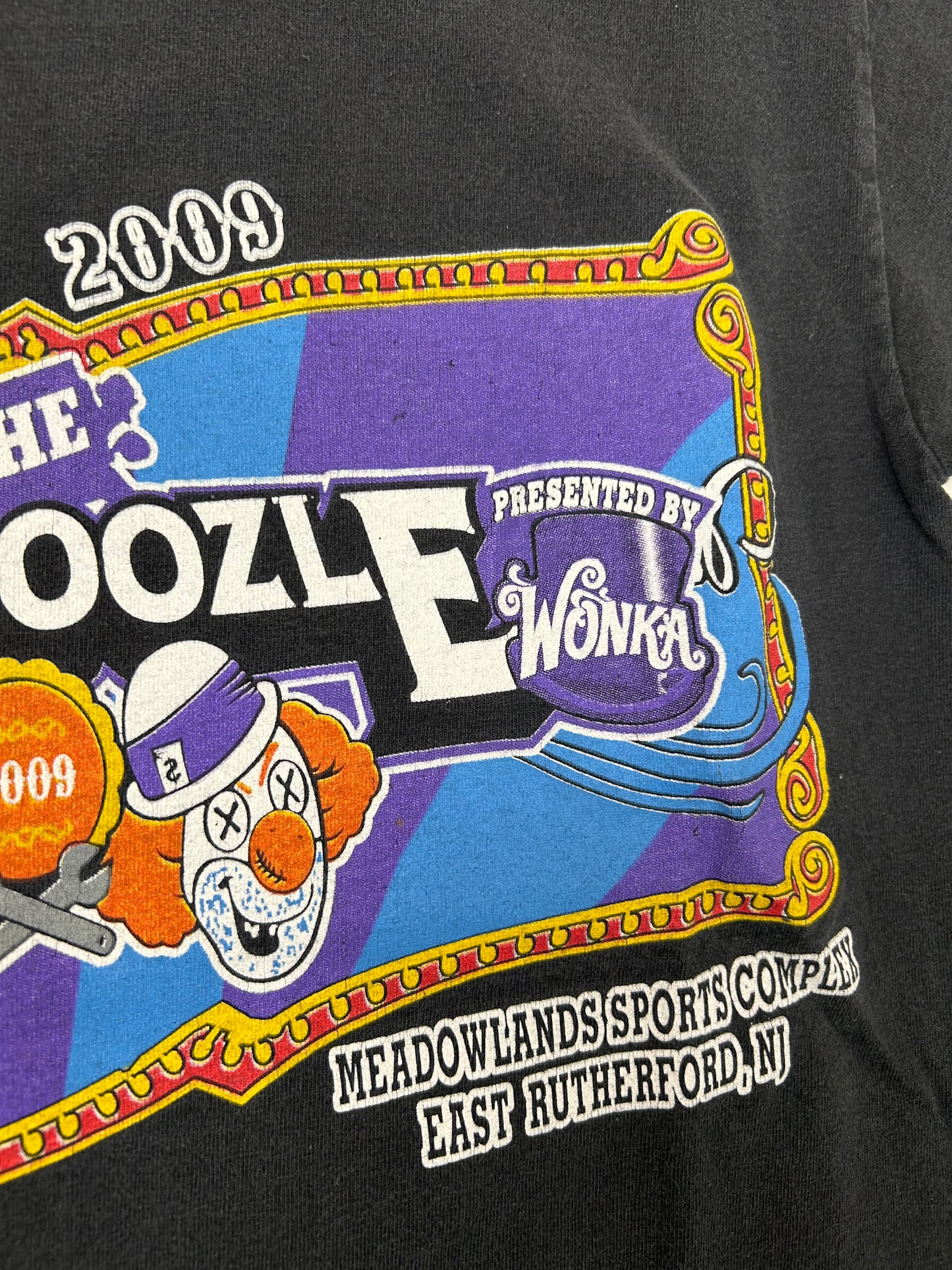 Vintage 2009 The Bamboozle Music Festival Band Meadowlands NJ Tee Small 17.25x24.25 Inches Faded Black As Is