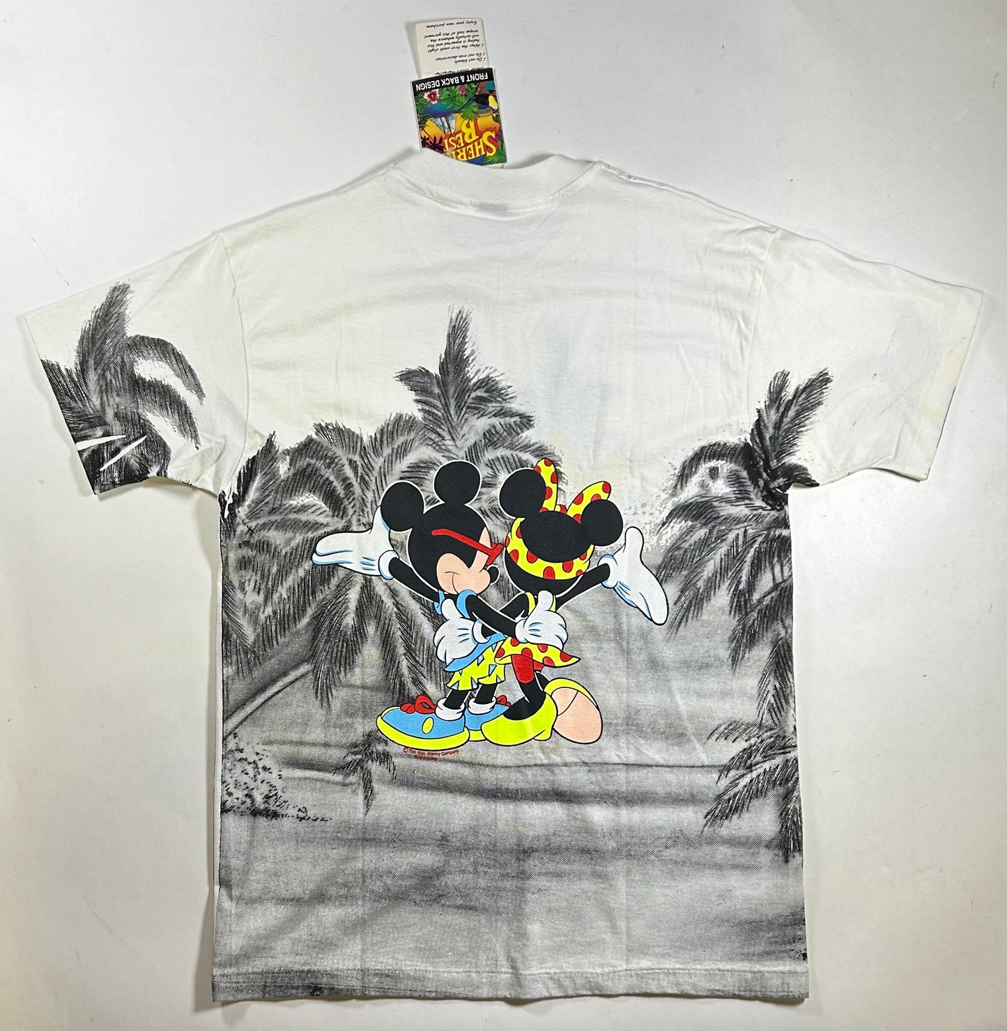 Vintage Sherry’s Best Disney Mickey & Minnie Mouse Tee Brand New With Tags Has Stains As Is XL/L Fit 22.75x32.5 Inches