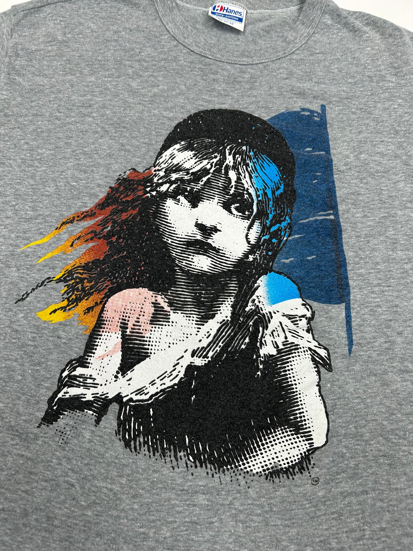 Vintage 1986 Hanes Les Miserables Girl T-Shirt Large/Medium Fit 21.5x26.5 Inches