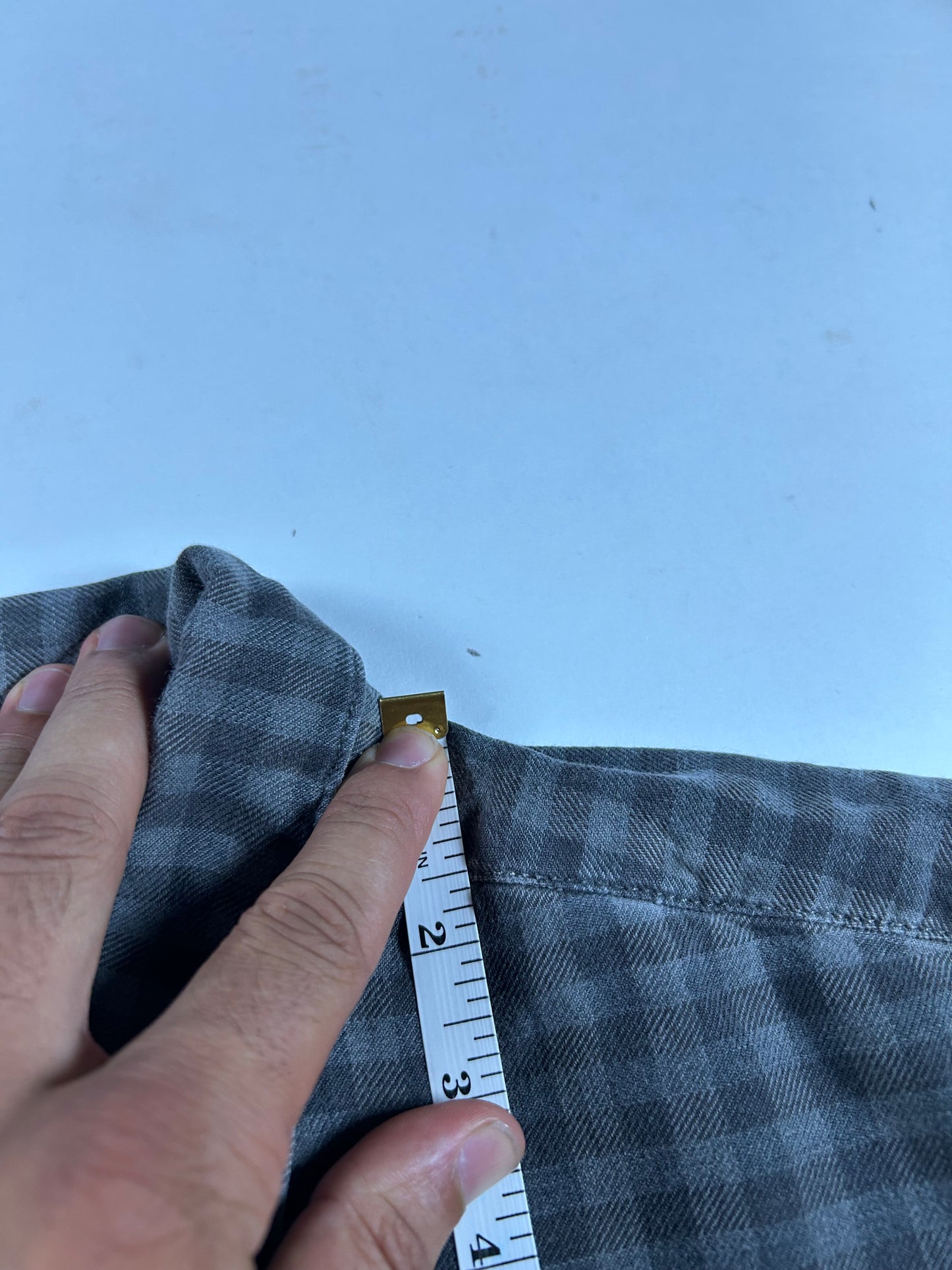 Harley-Davidson Motorcycles Mens Gray Plaid Button-Up Short Sleeve Shirt Size XL 24.5x32 Inches
