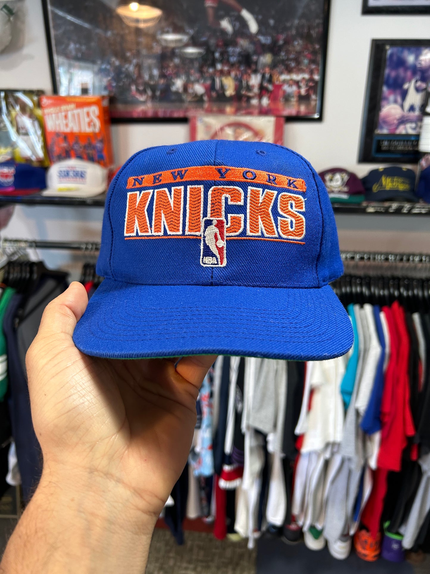 Vintage 90s New York Knicks Sports Specialties NBA Snapback Hat NYK Finals As Is