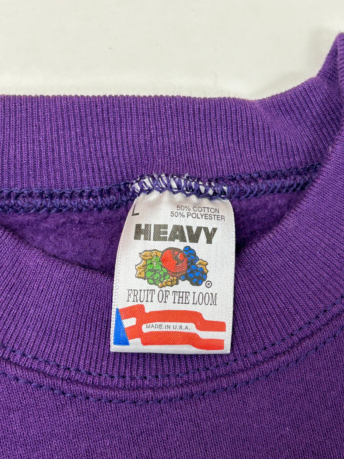 Edgewood New Jersey Deeper Than The Roots Crewneck Sweatshirts Fruit Of The Loom USA 50/50 Blend Plum Purple 23.25x27.25 Inches