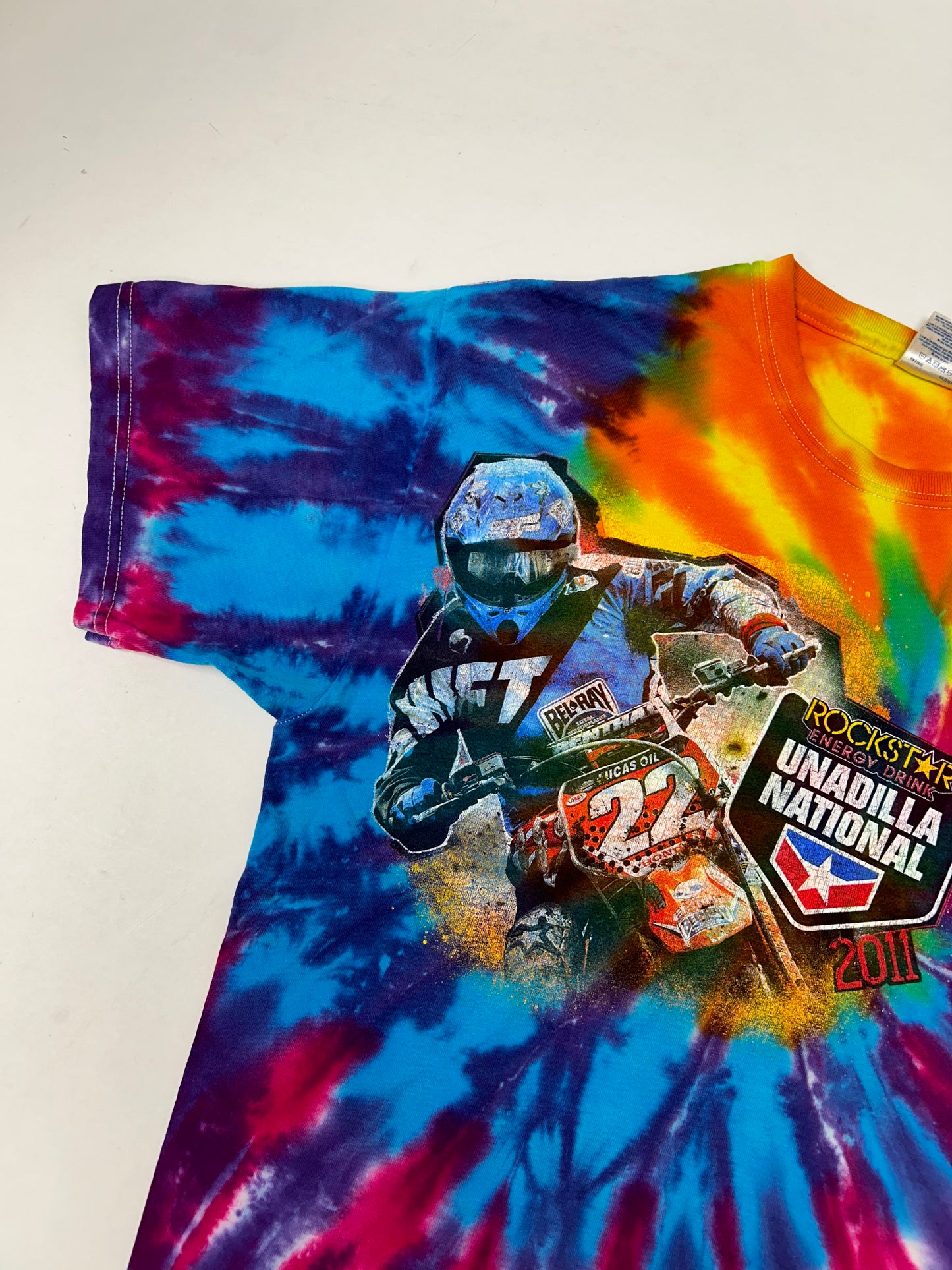 2011 Unadilla National Motocross Rockstar Energy MX Tie-Dye Tee Large 22x28 Inches