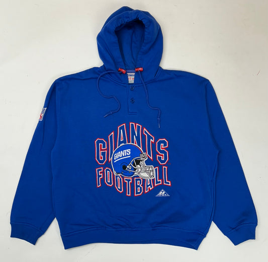 Vintage Pro-Line Apex One New York Giants Hooded Sweatshirt Large/Medium 24.75x26.5 Inches