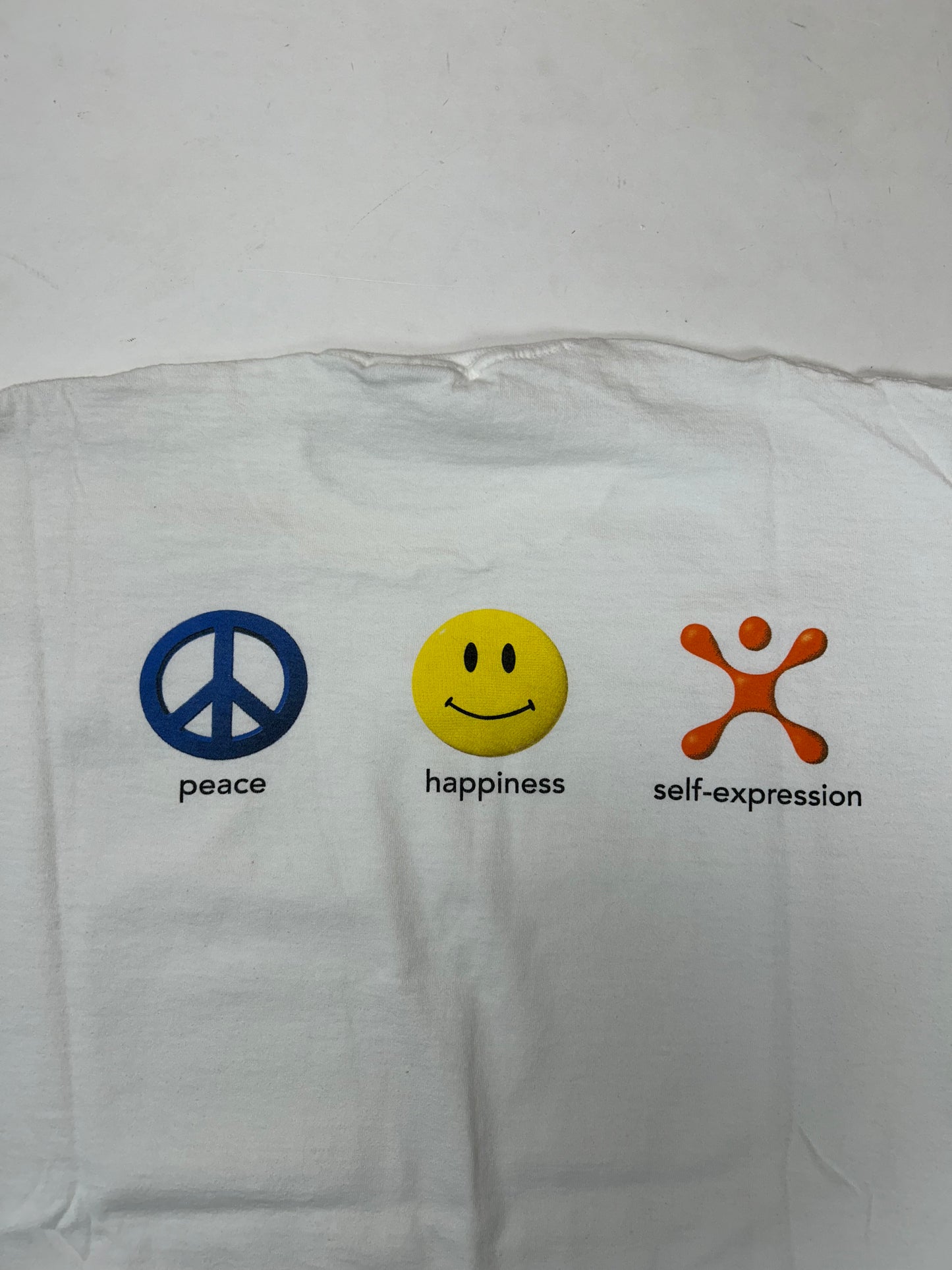 Vintage Cingular Wireless Peace Happiness Self-Expression Company Promo Tee XL 24x29 Inches
