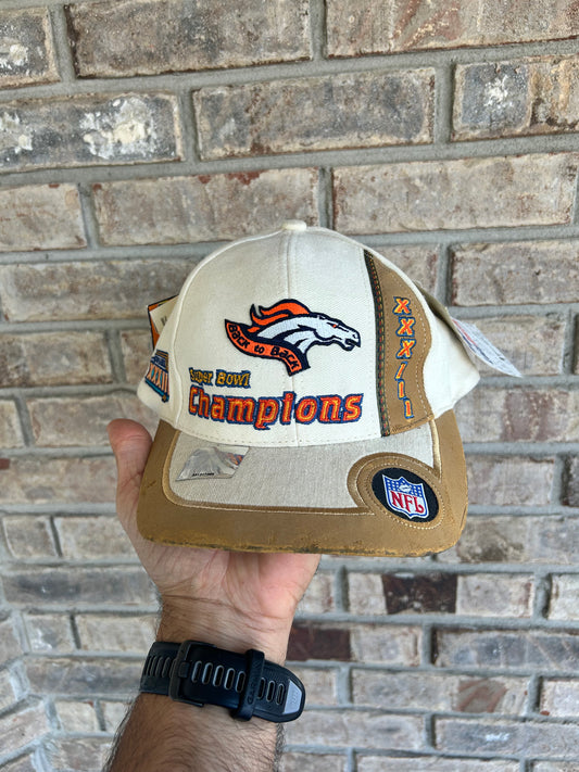 Vintage Logo Athletic Denver Broncos Super Bowl XXXIII Champions NFL Hat Brand New As Is Has Flaws See Photos